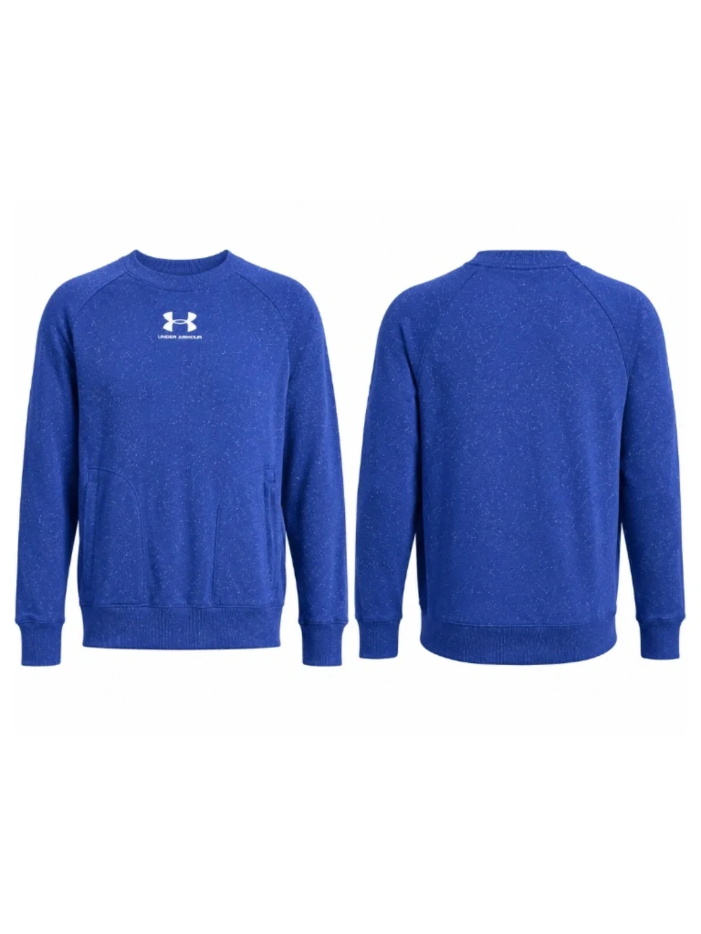 UA Under Armour Cotton Solid Sweatshirt Sweater Pullover Blue Loose Men’s Large